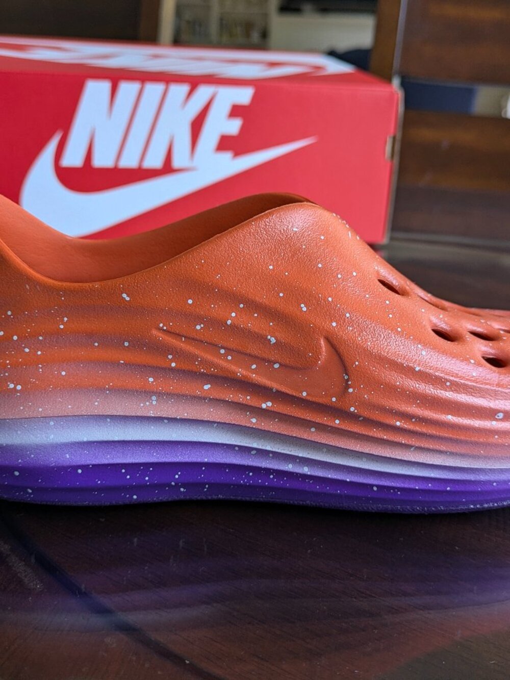 Nike ReactX Rejuven8 Slides Safety Orange New With Box
